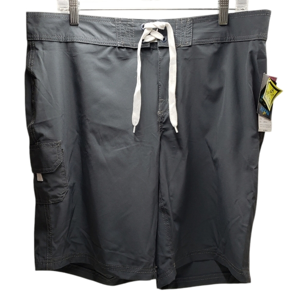 New Kanu Surf Women's Marina Stretch Board Shorts Grey Size 14 - Picture 1 of 14